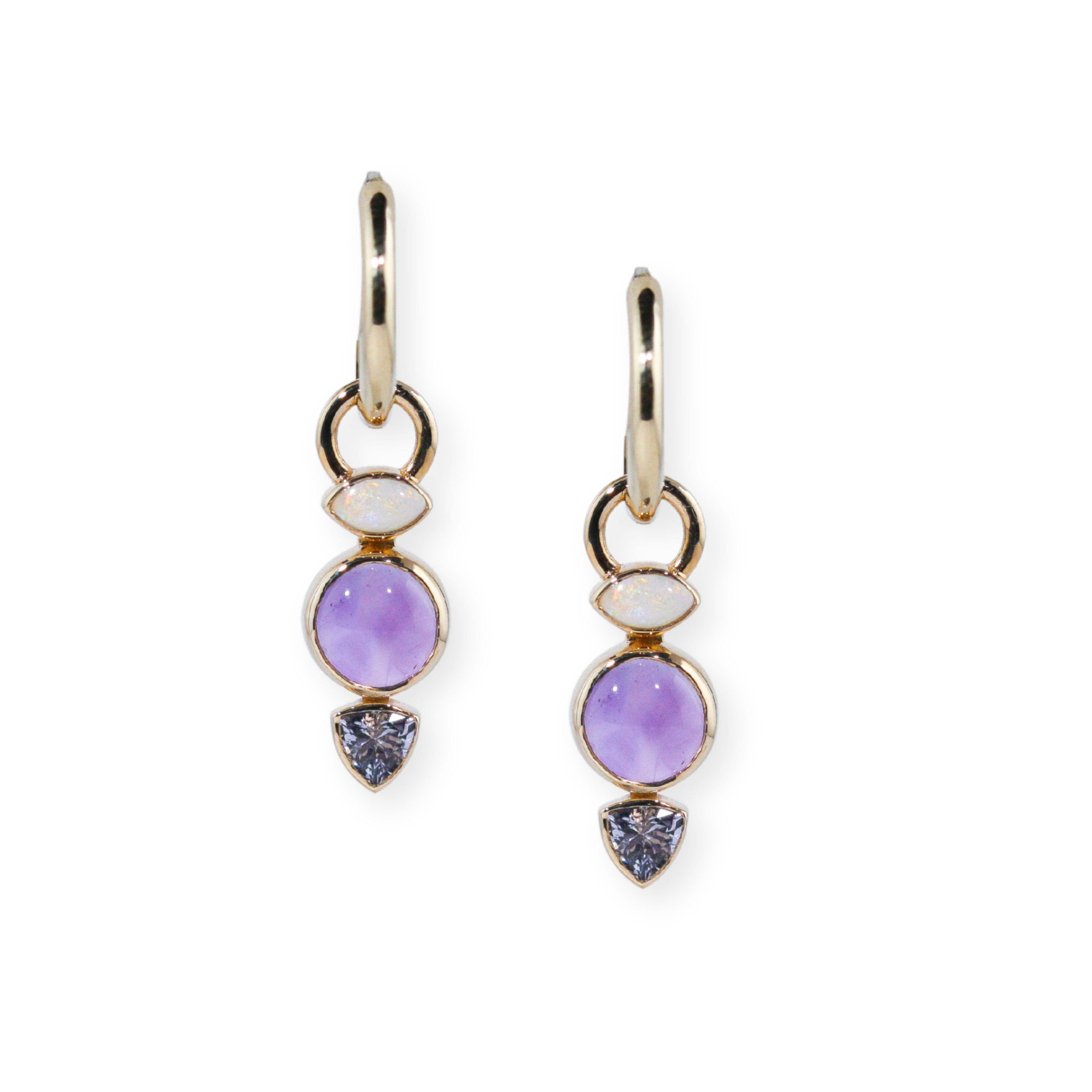Columbine Charms (Amethyst, Opal, Sapphire)
