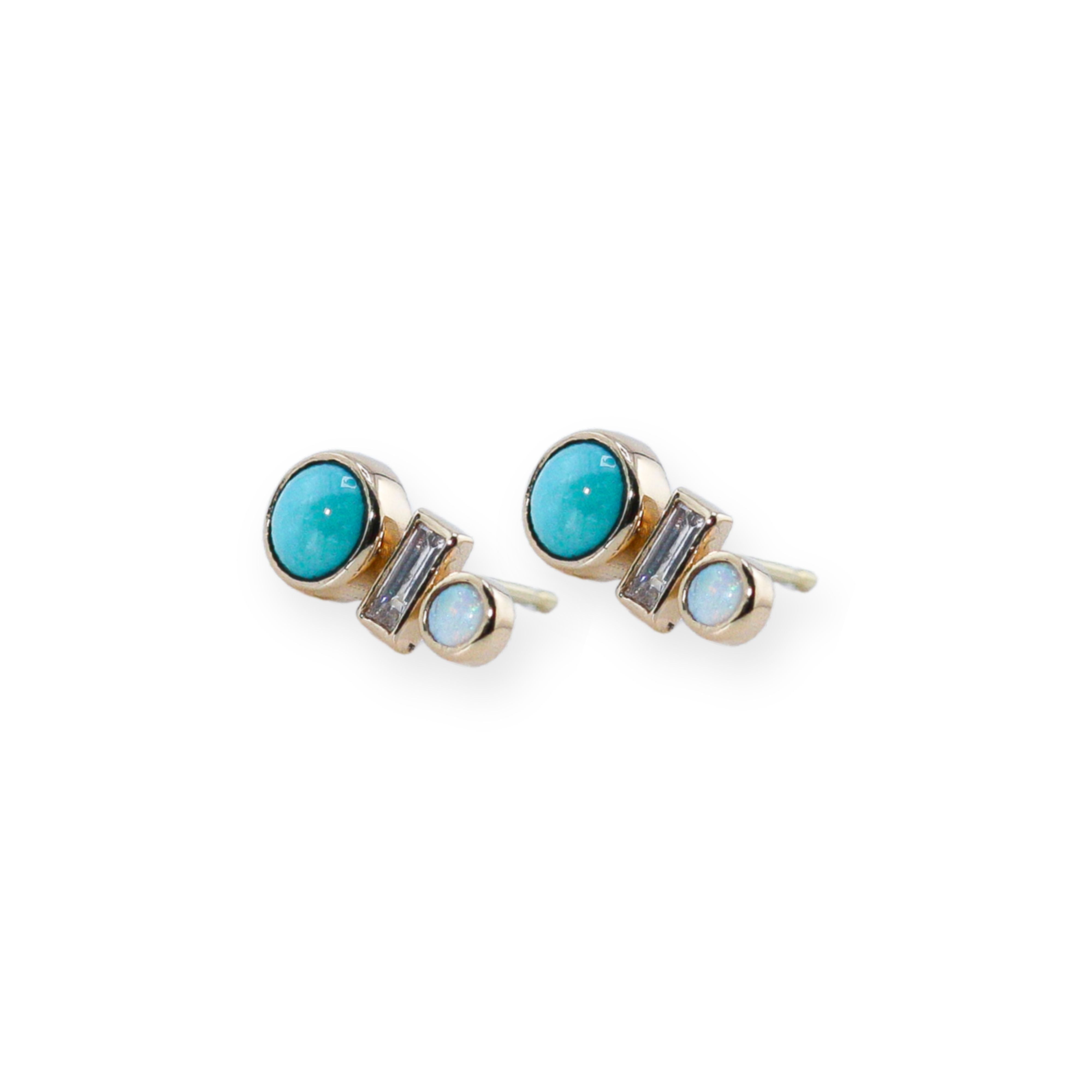 Totem Turquoise Dot Studs