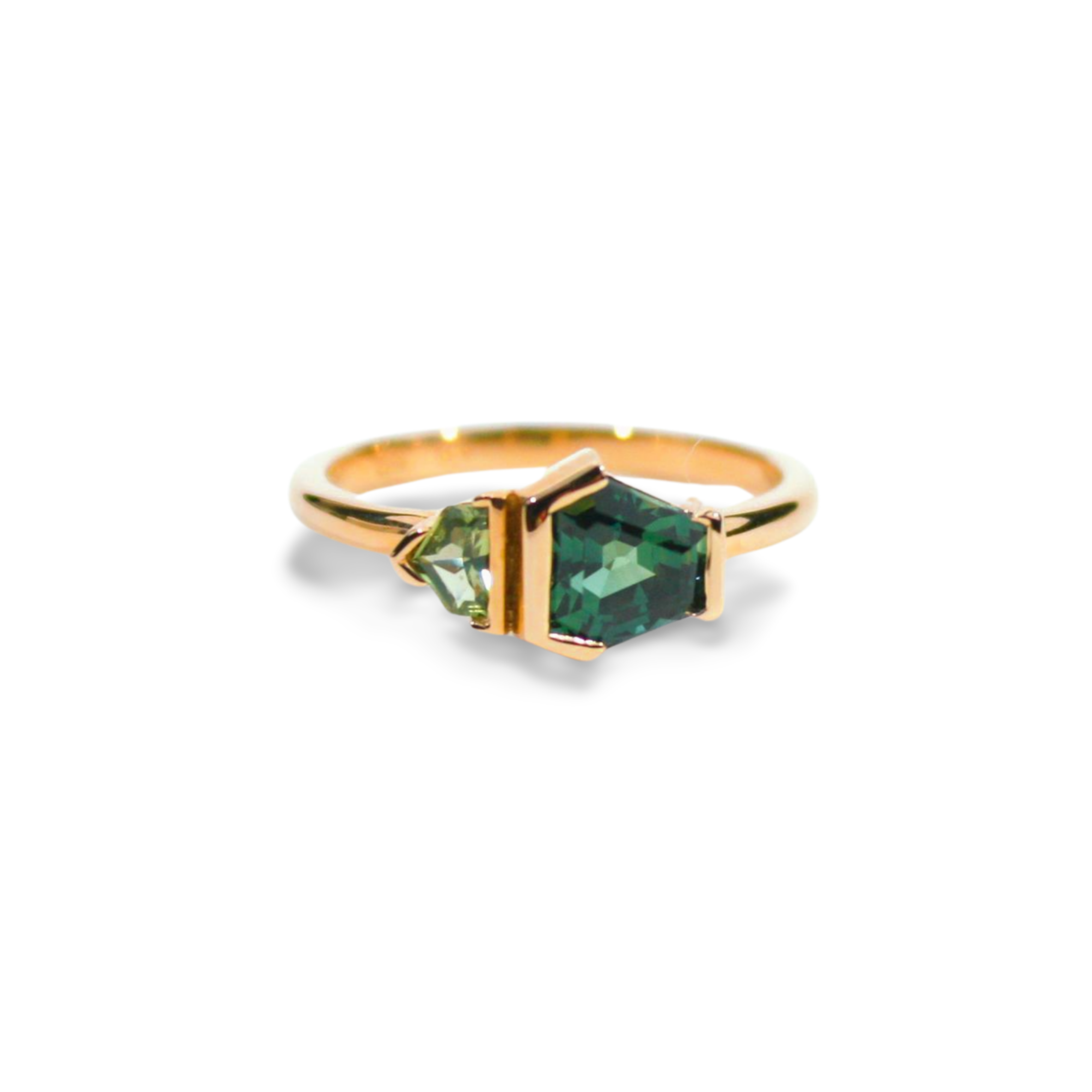 Northwoods Green Sapphire Ring Stack