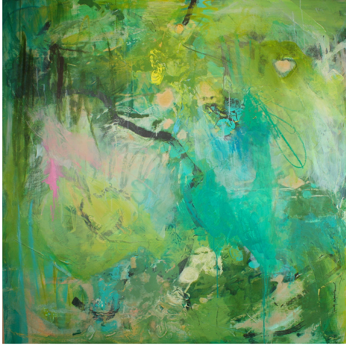 "Prickly Pear" - Mixed Media 48x48"