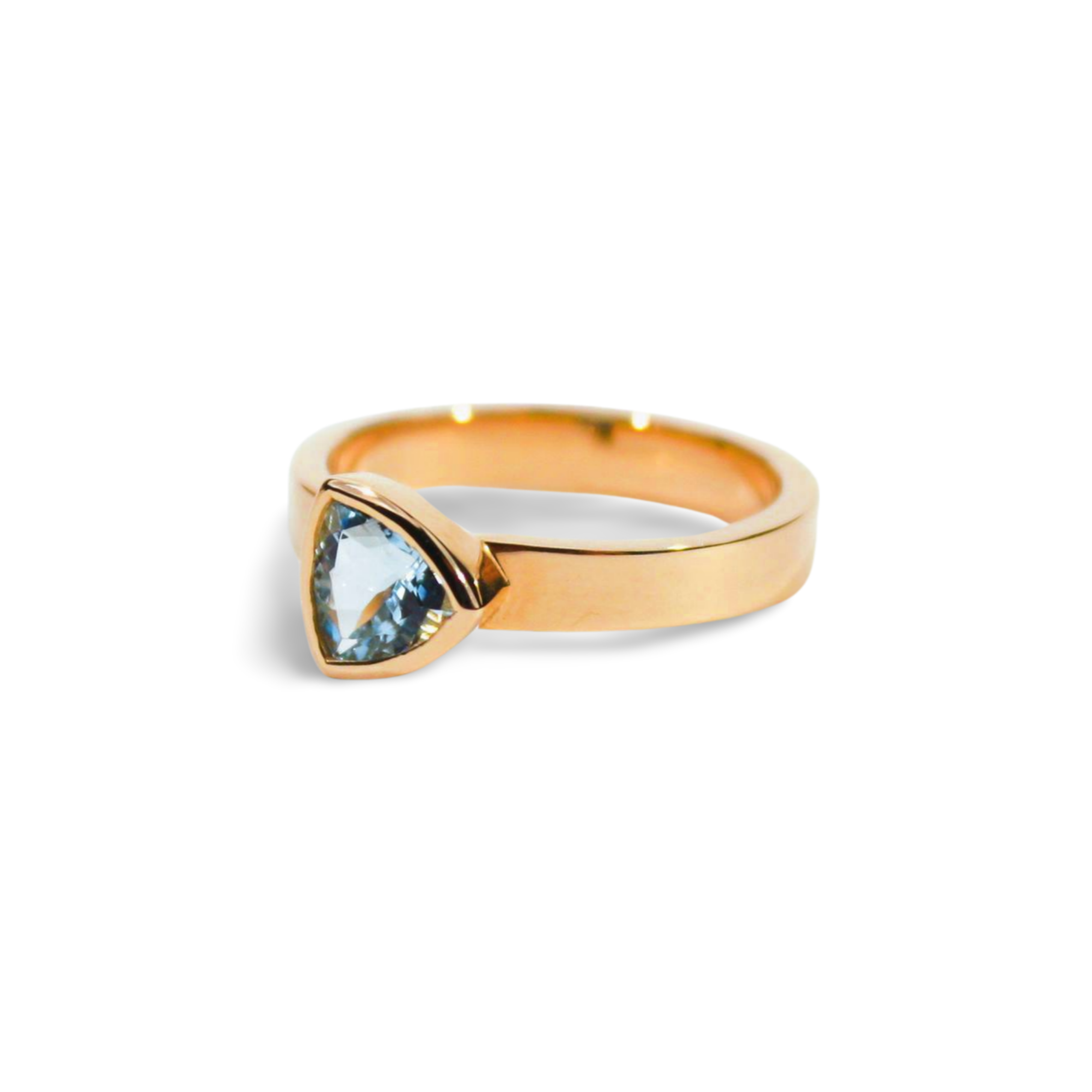 Never Summer Trillion Ring (Aquamarine)