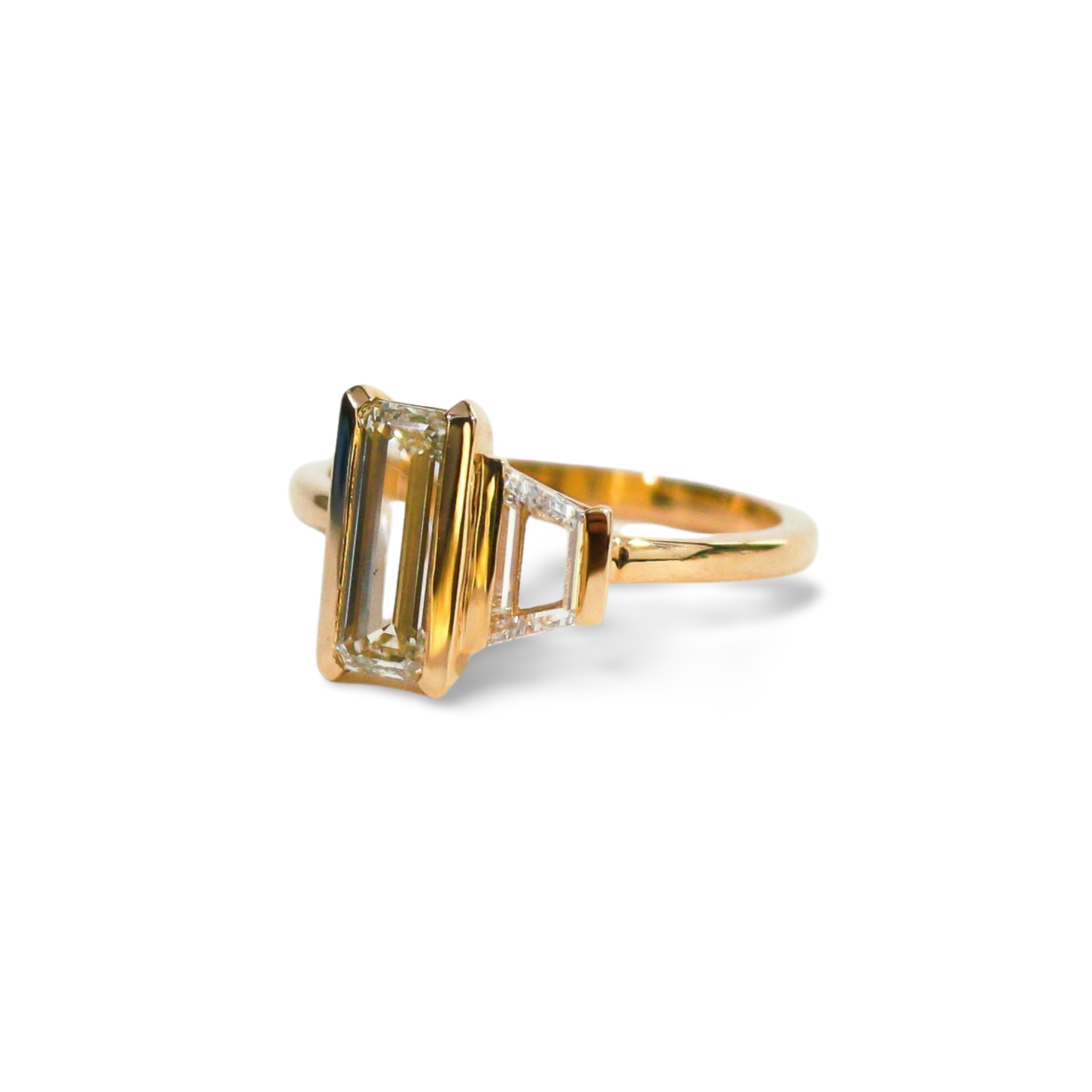 Vertical Two Stone Diamond Ring