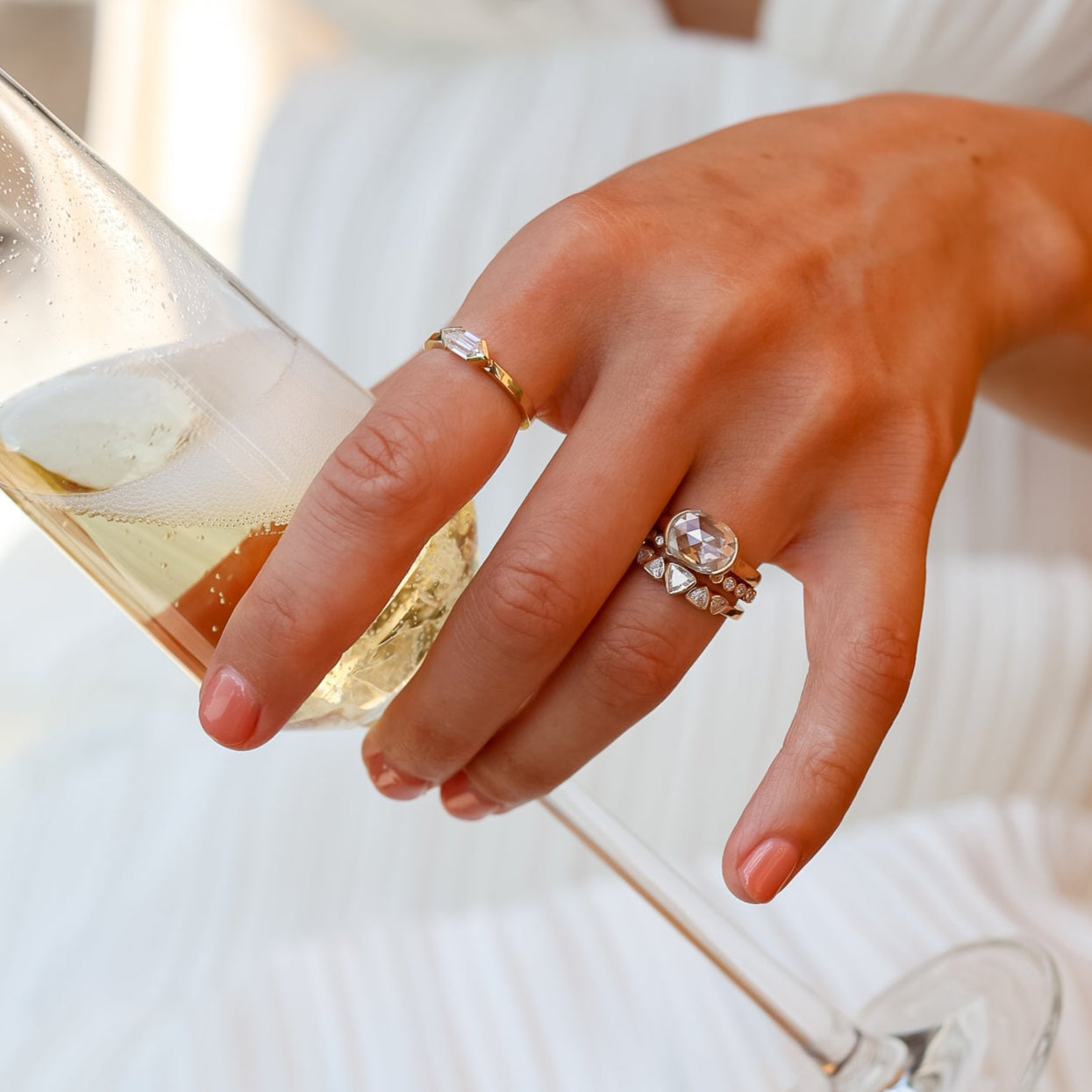 Dakota Hexagon Diamond Ring