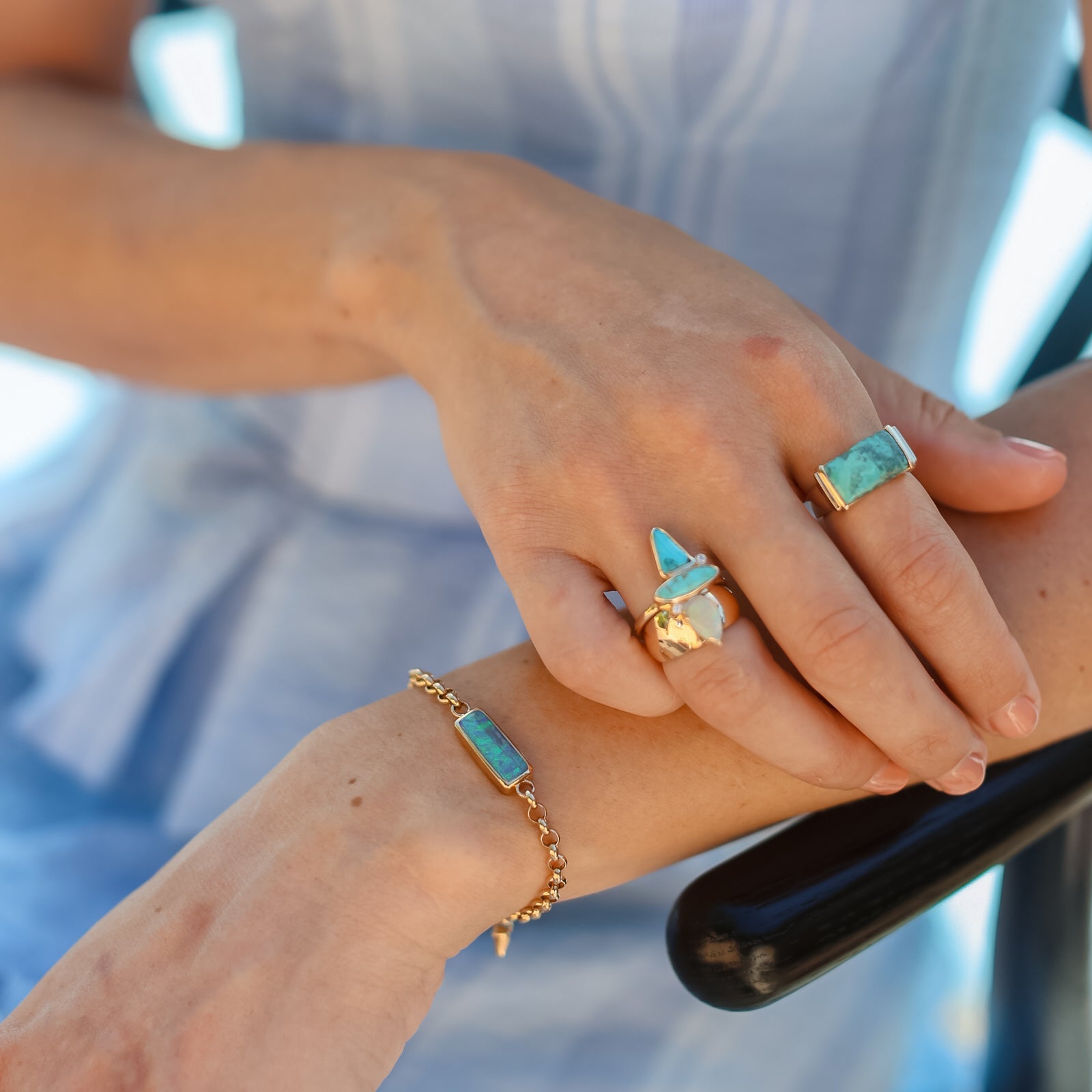 Desert Sky Black Opal Bracelet