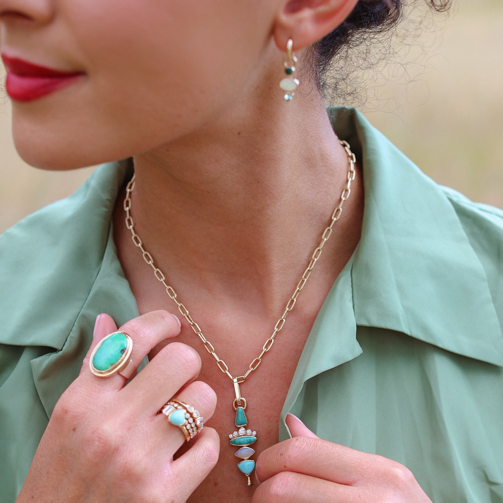 Sirena Turquoise and Diamond Ring