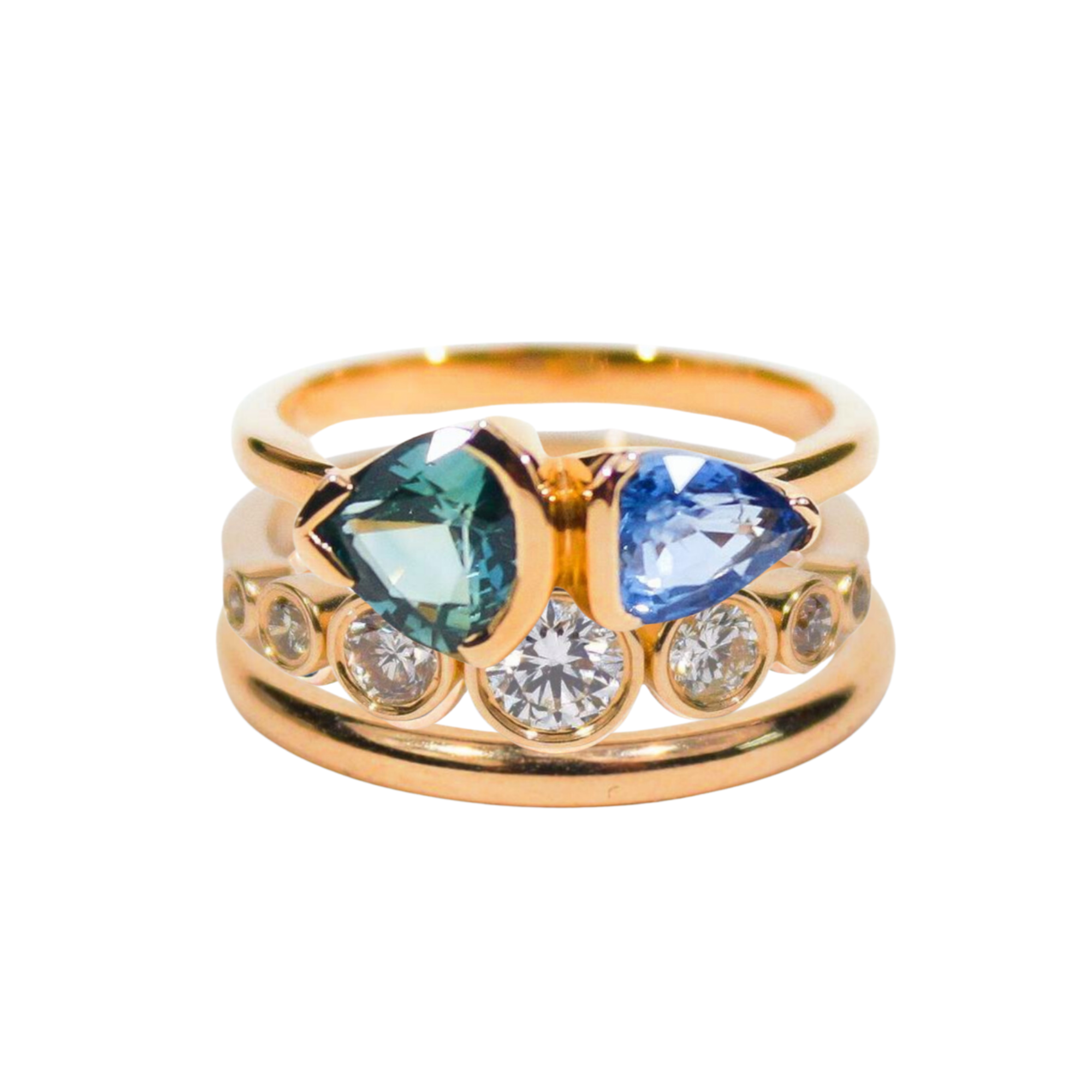 Blue Sky Sapphire Ring Stack