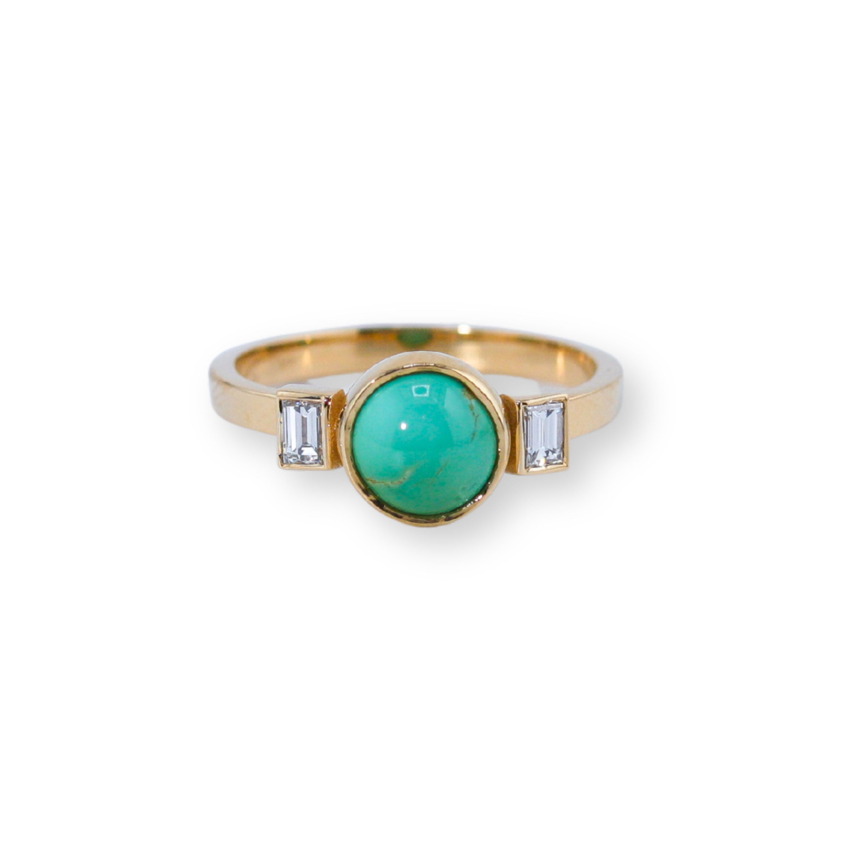 Vaquera Turquoise and Diamond Ring