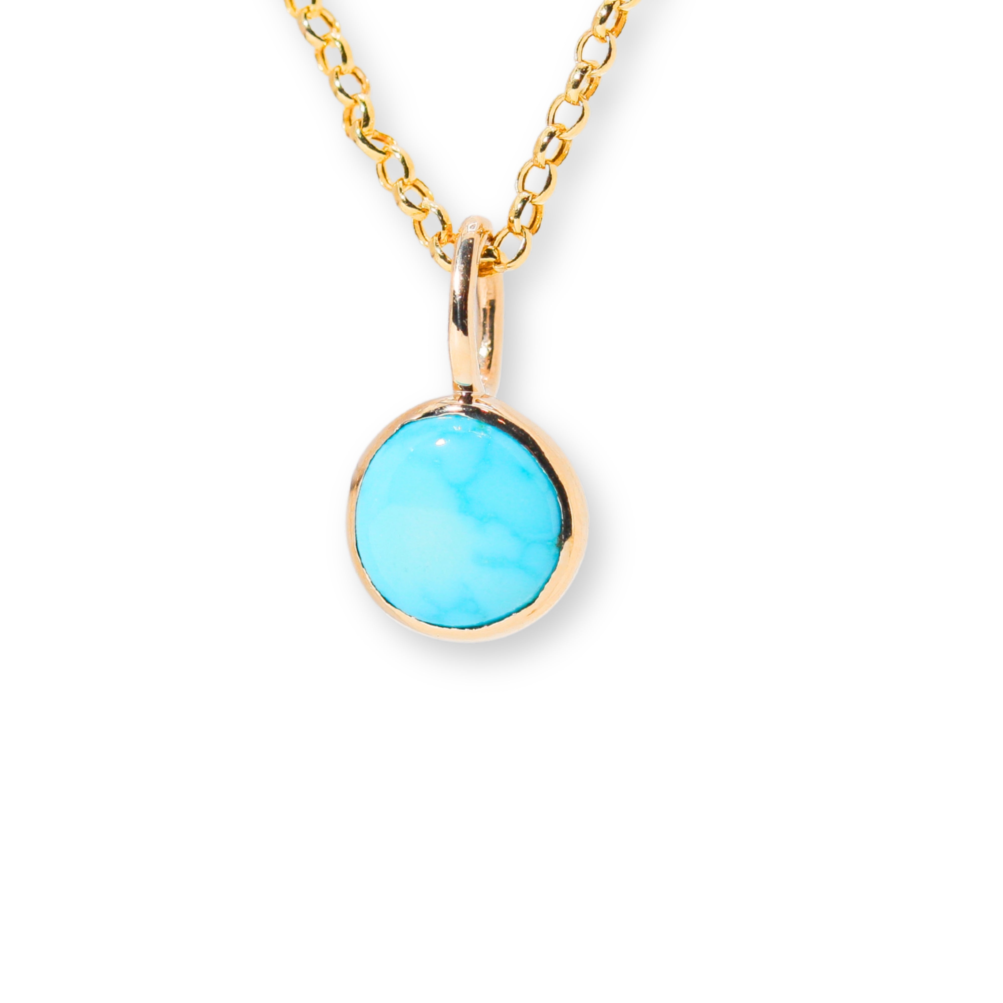 Baby Full Circle Turquoise Charm