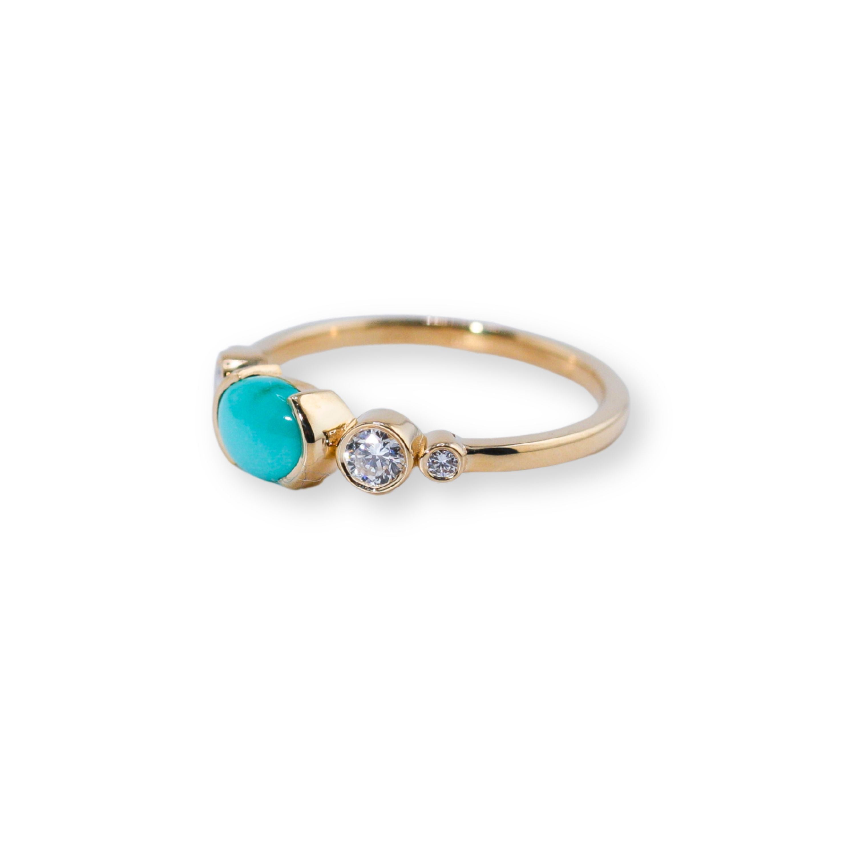 Viga Turquoise and Diamond Ring