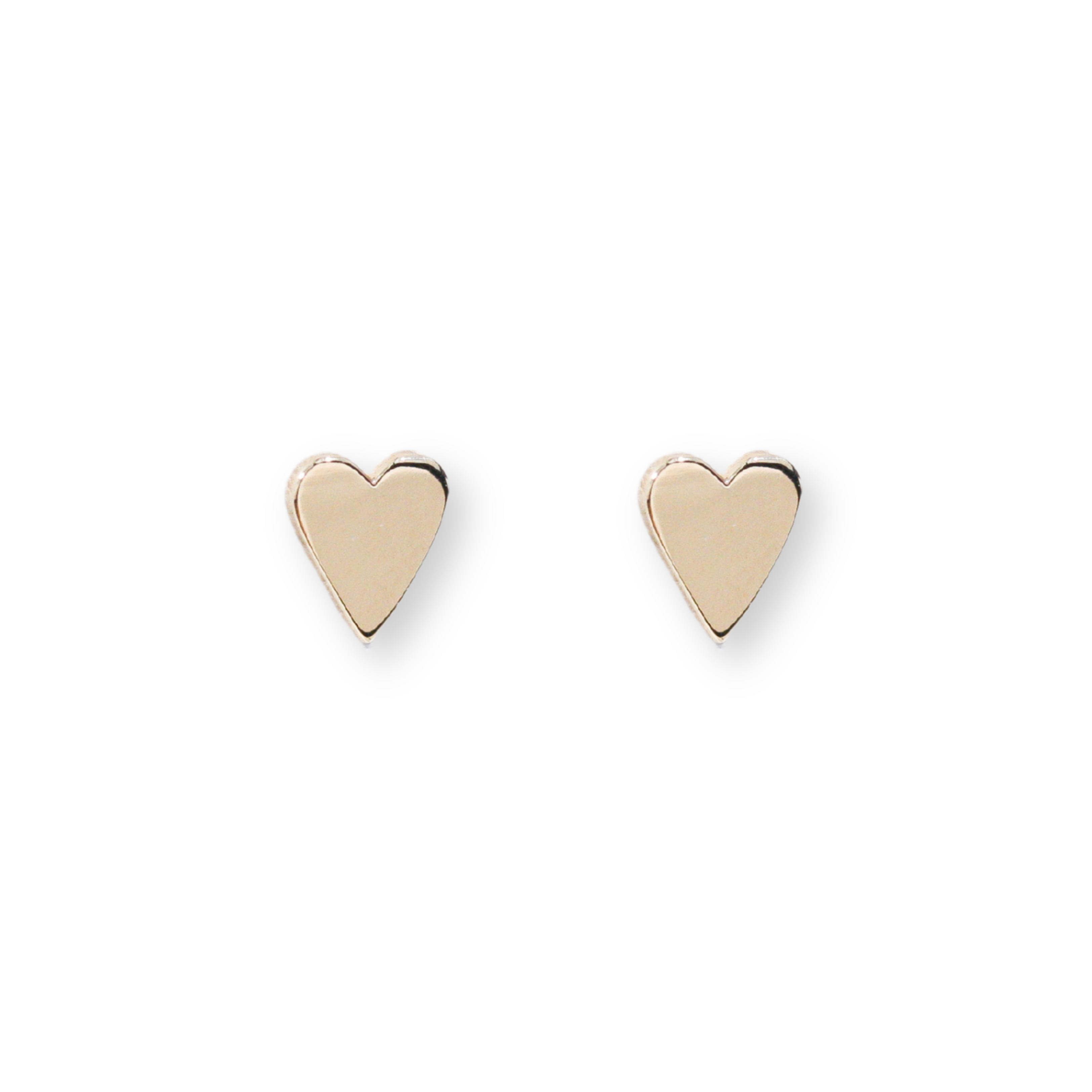 Gold Heart Studs