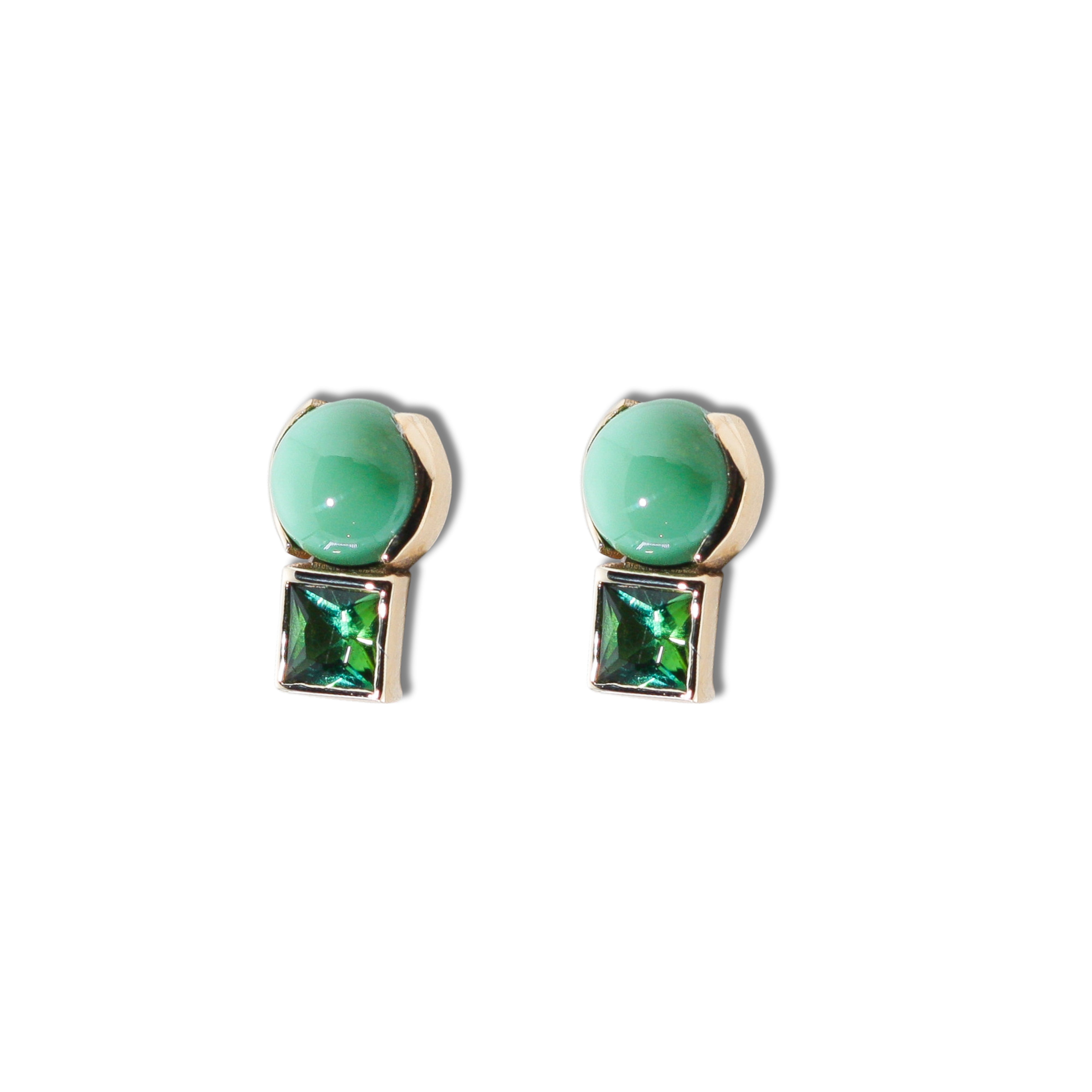 Fresca Earrings (Turquoise and Tourmaline)