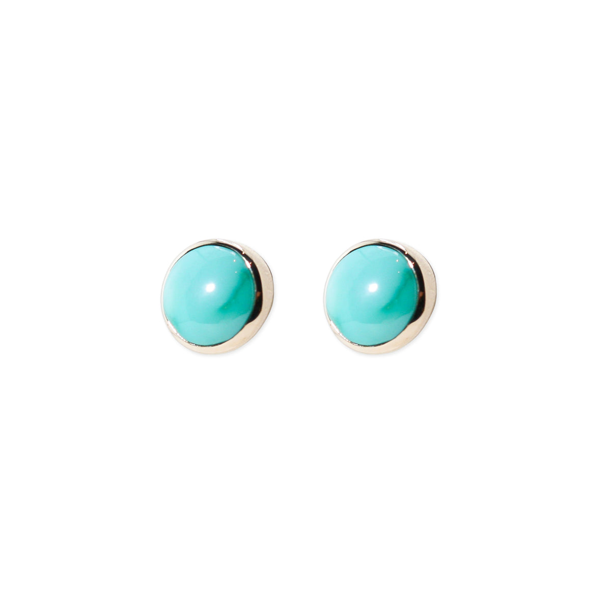 Full Moon Blue Turquoise Studs