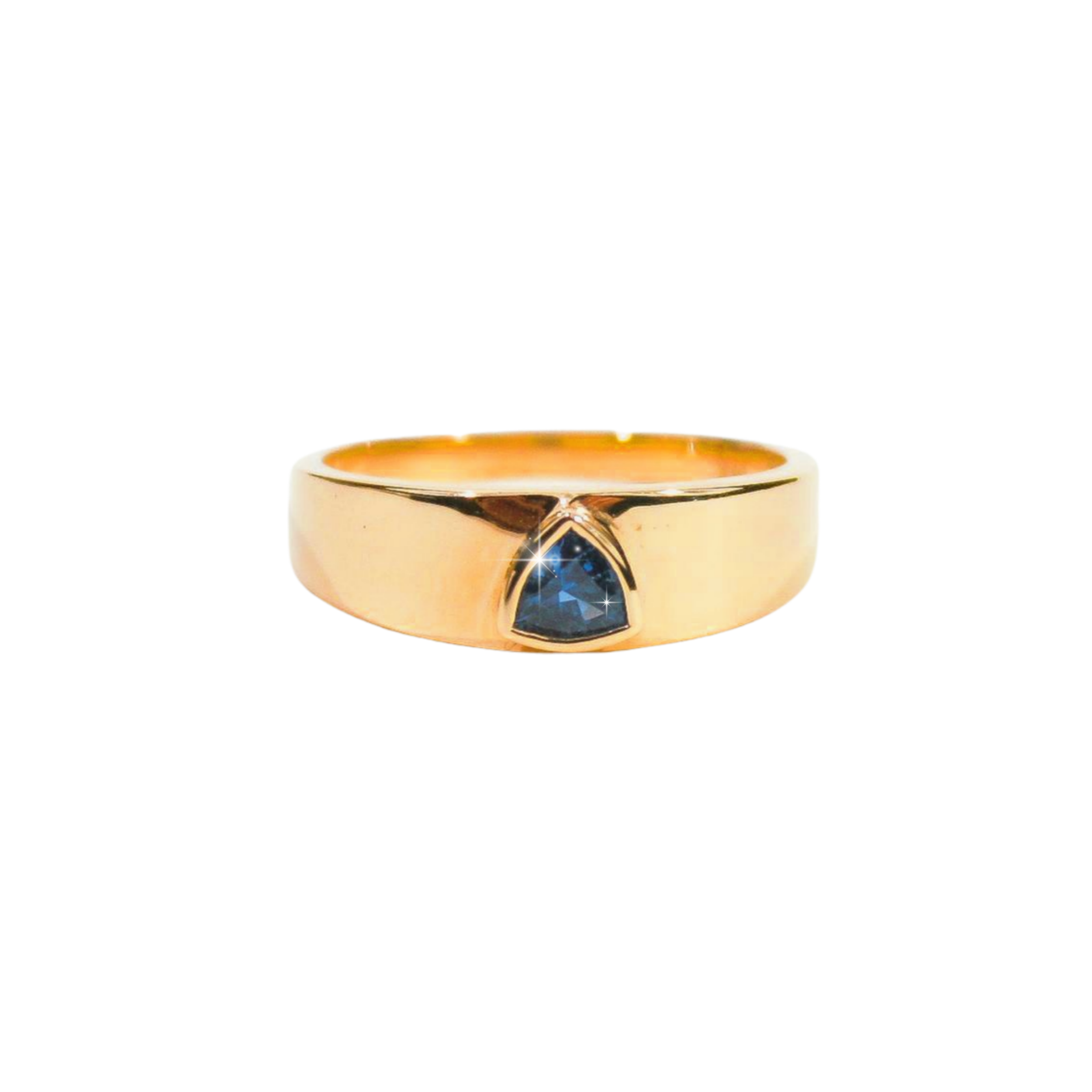Pablo Blue Sapphire Trillion Ring