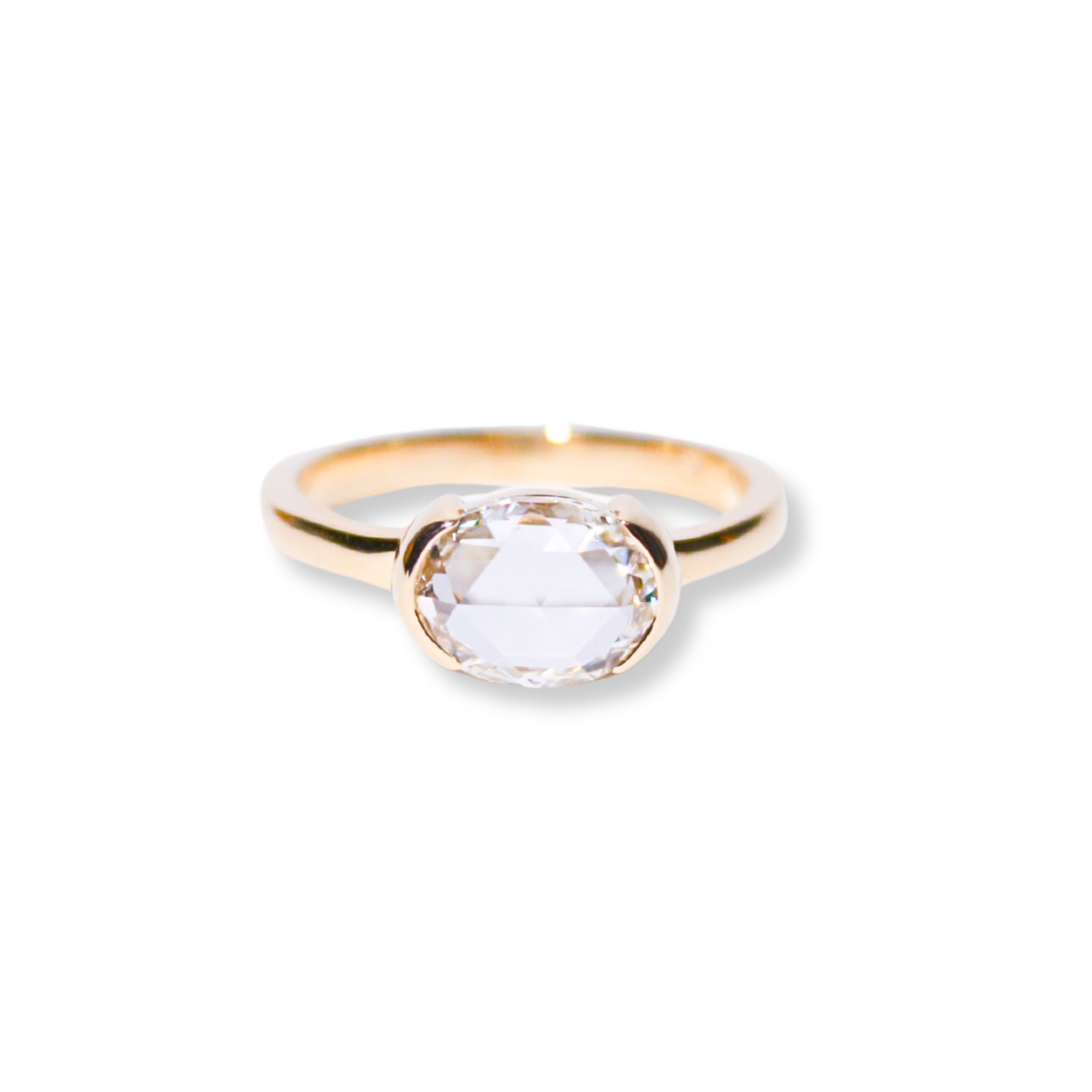 Mimi Half Bezel Rosecut Diamond Ring