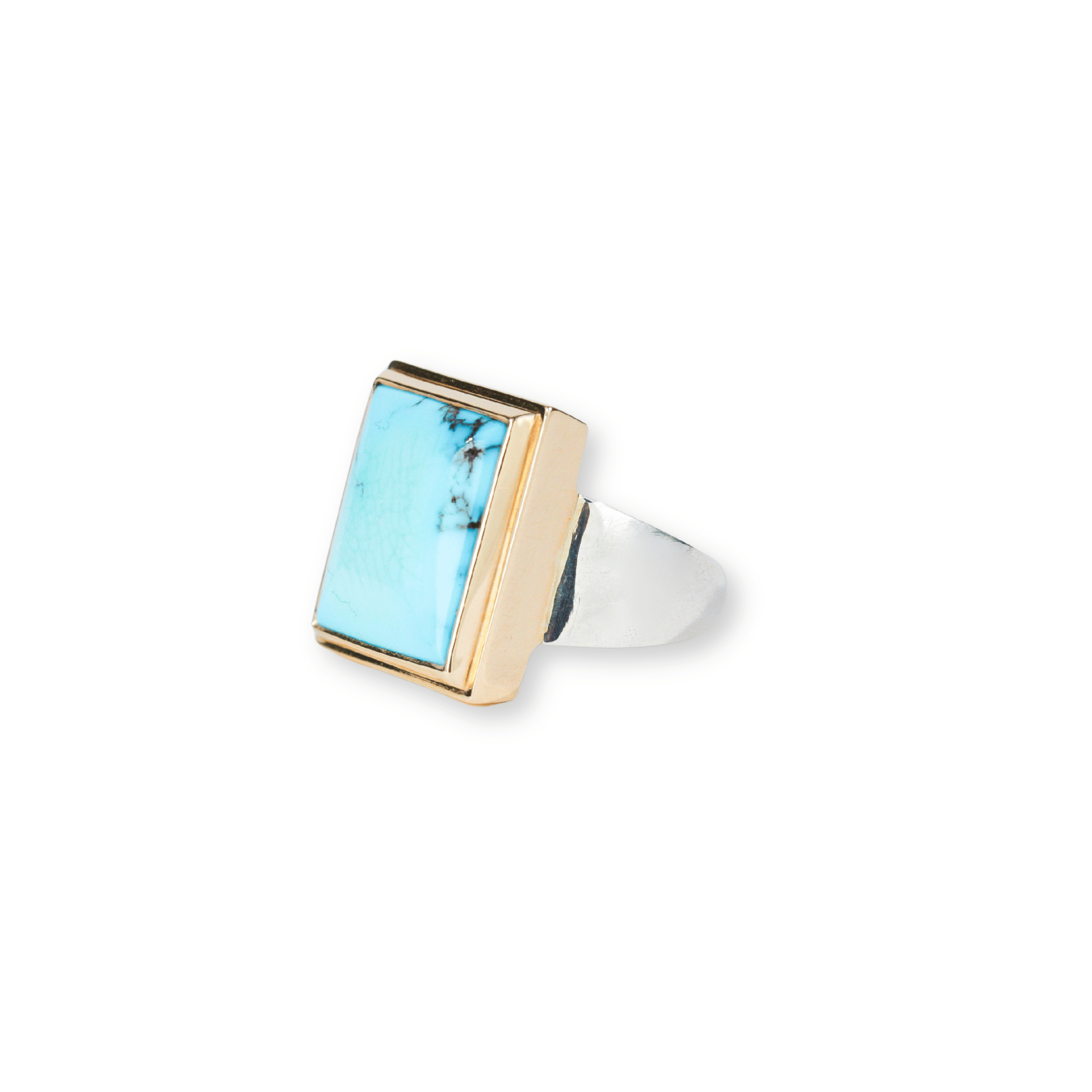 Mateo Turquoise Two-Toned Ring