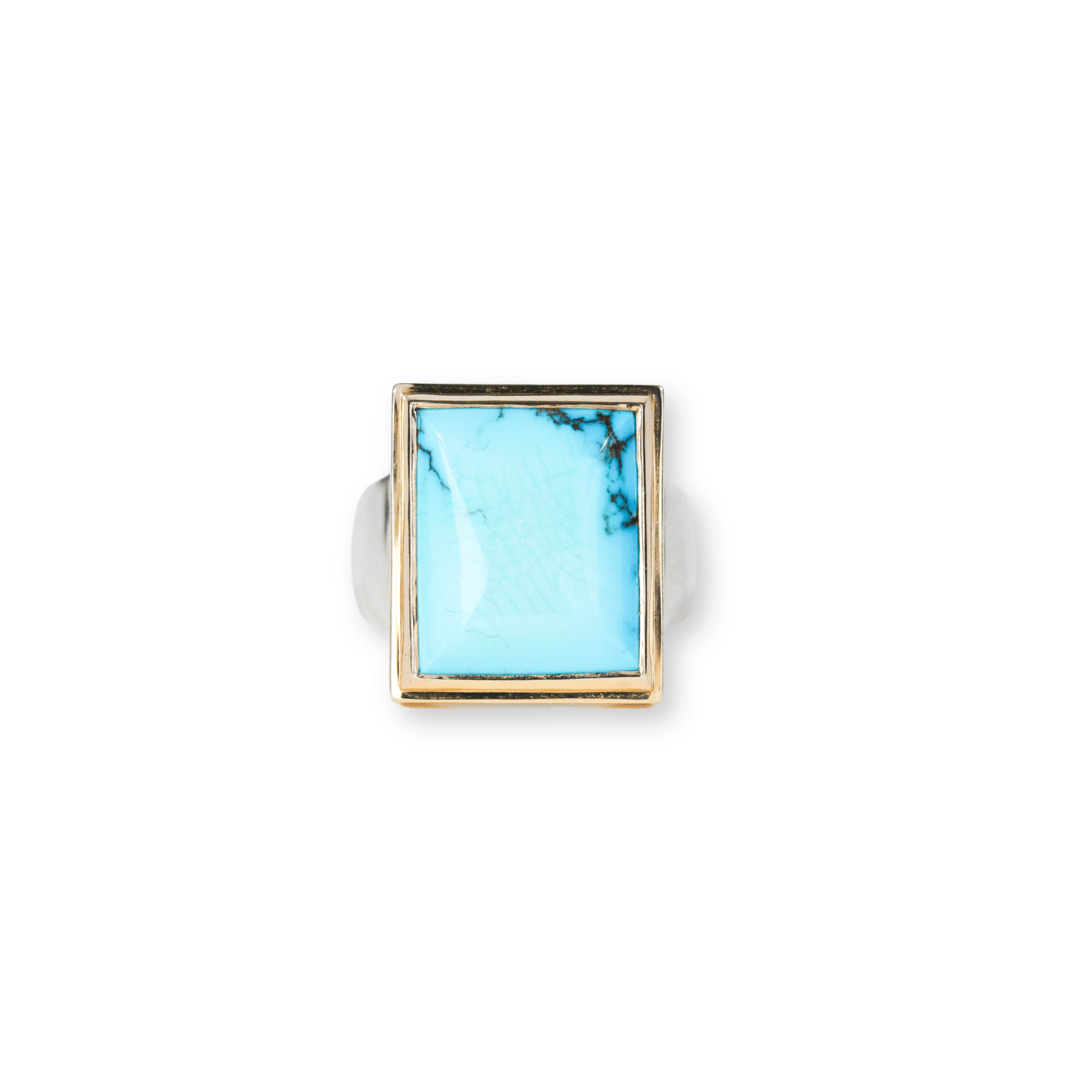 Mateo Turquoise Two-Toned Ring