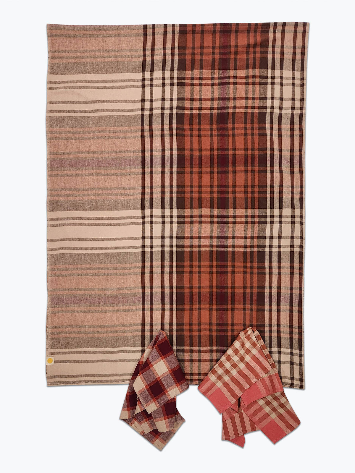 Hazy Plaid Tablecloth - Russet