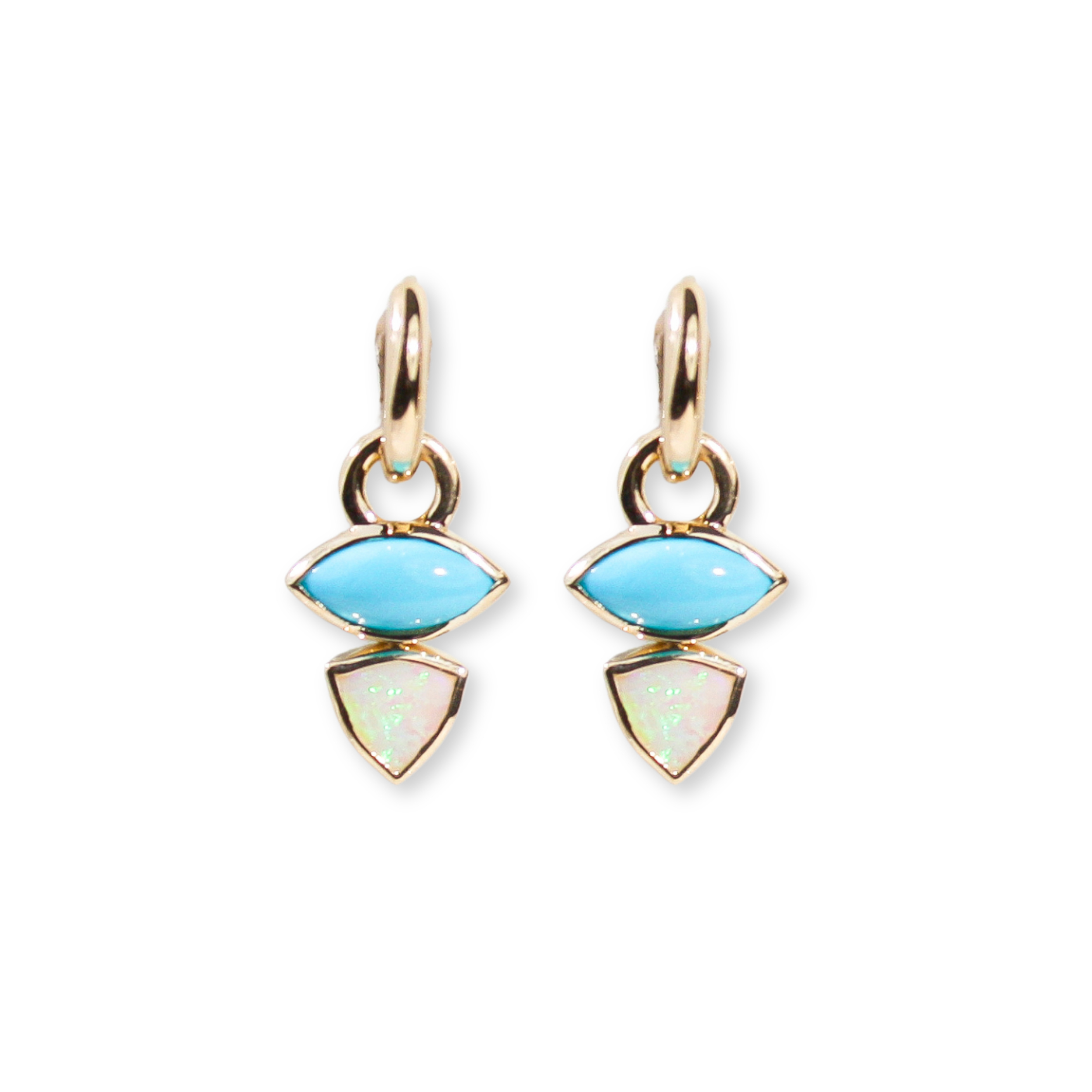 Flutter Charms (Turquoise and Opal)