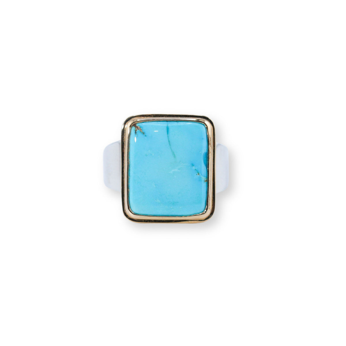 Mateo Turquoise Two-Toned Ring