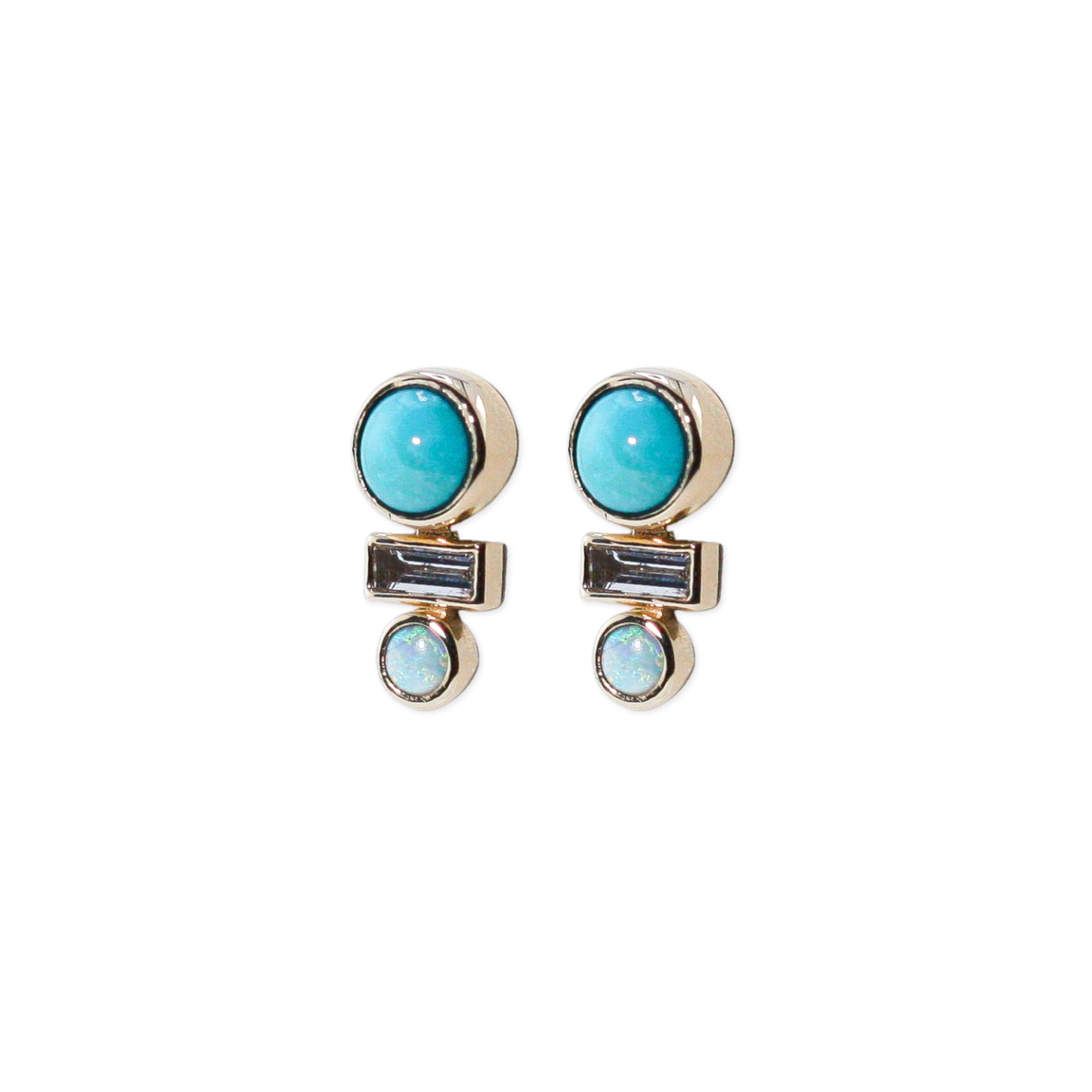 Totem Turquoise Dot Studs