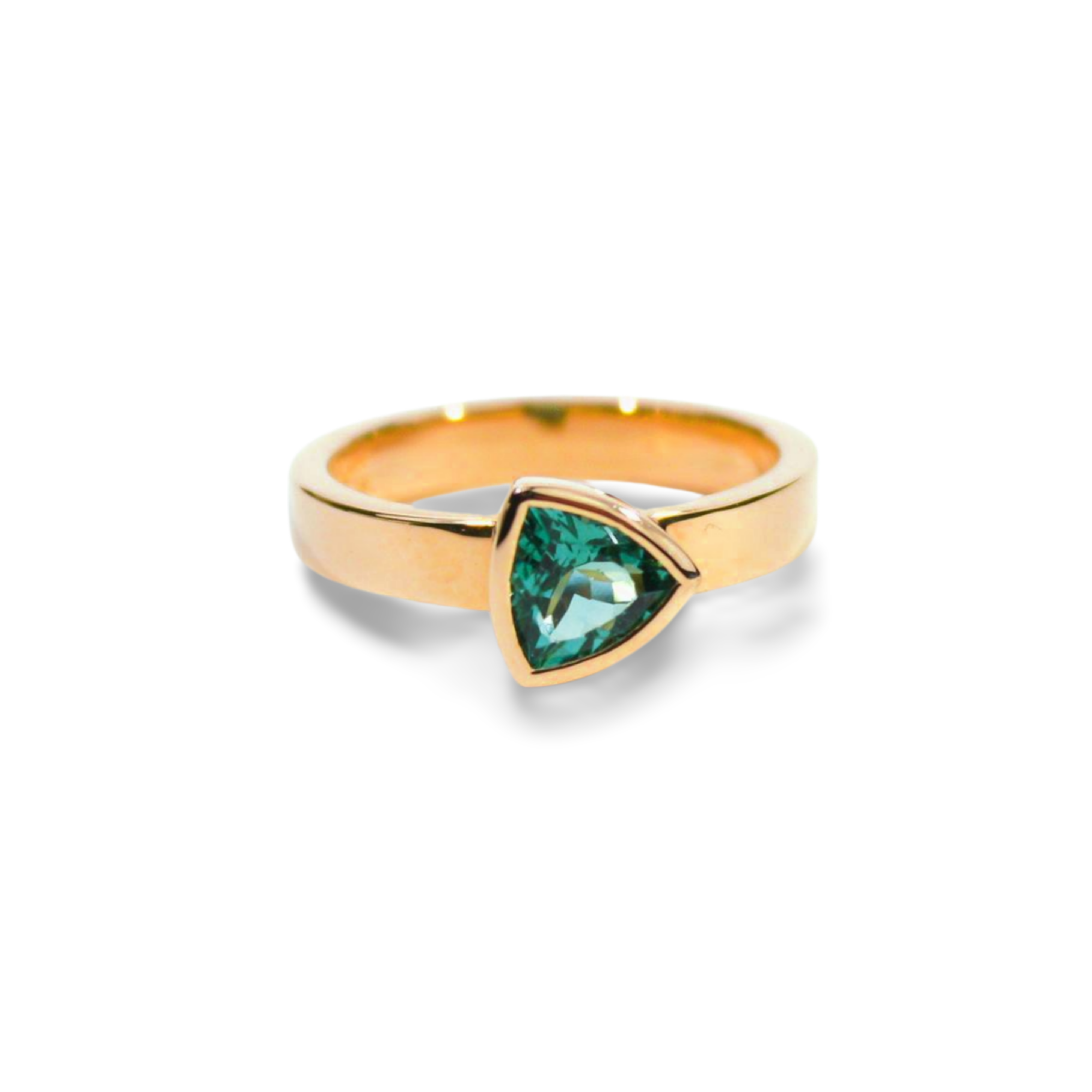 Never Summer Trillion Ring (Green Tourmaline)