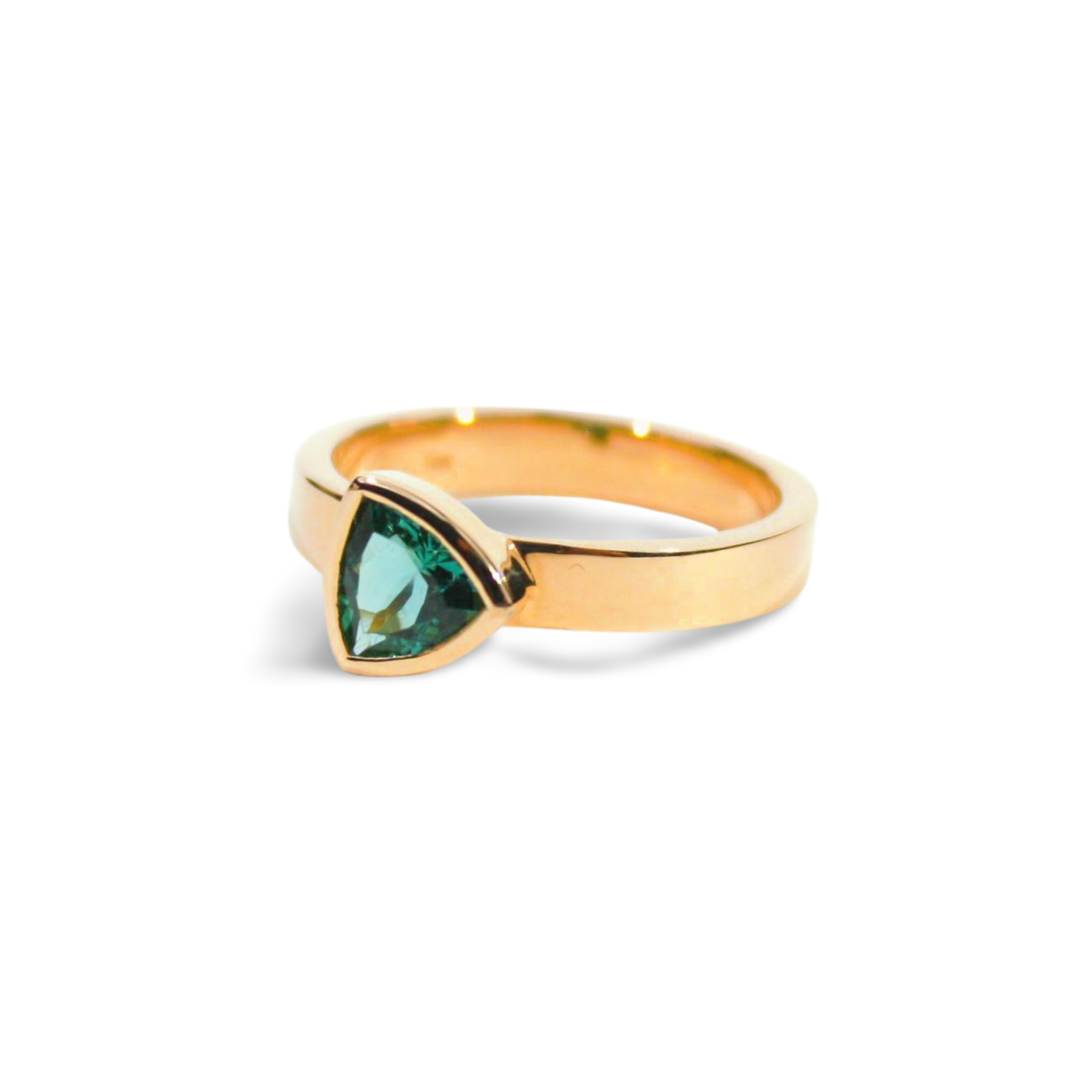 Never Summer Trillion Ring (Green Tourmaline)