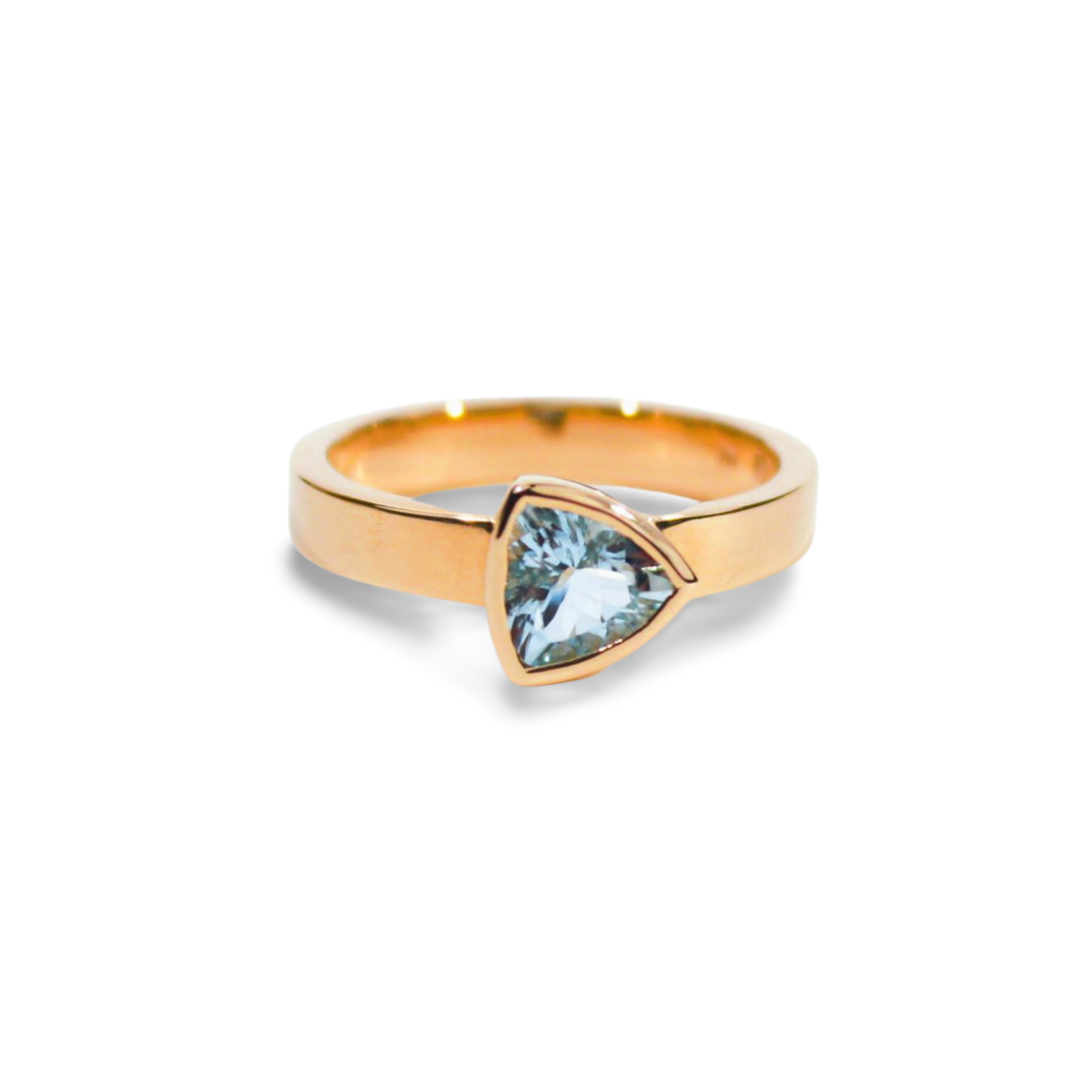 Never Summer Trillion Ring (Aquamarine)