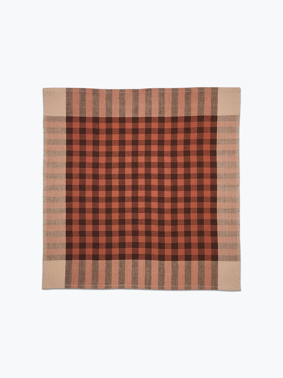 Grid Napkin Pair - Terracotta