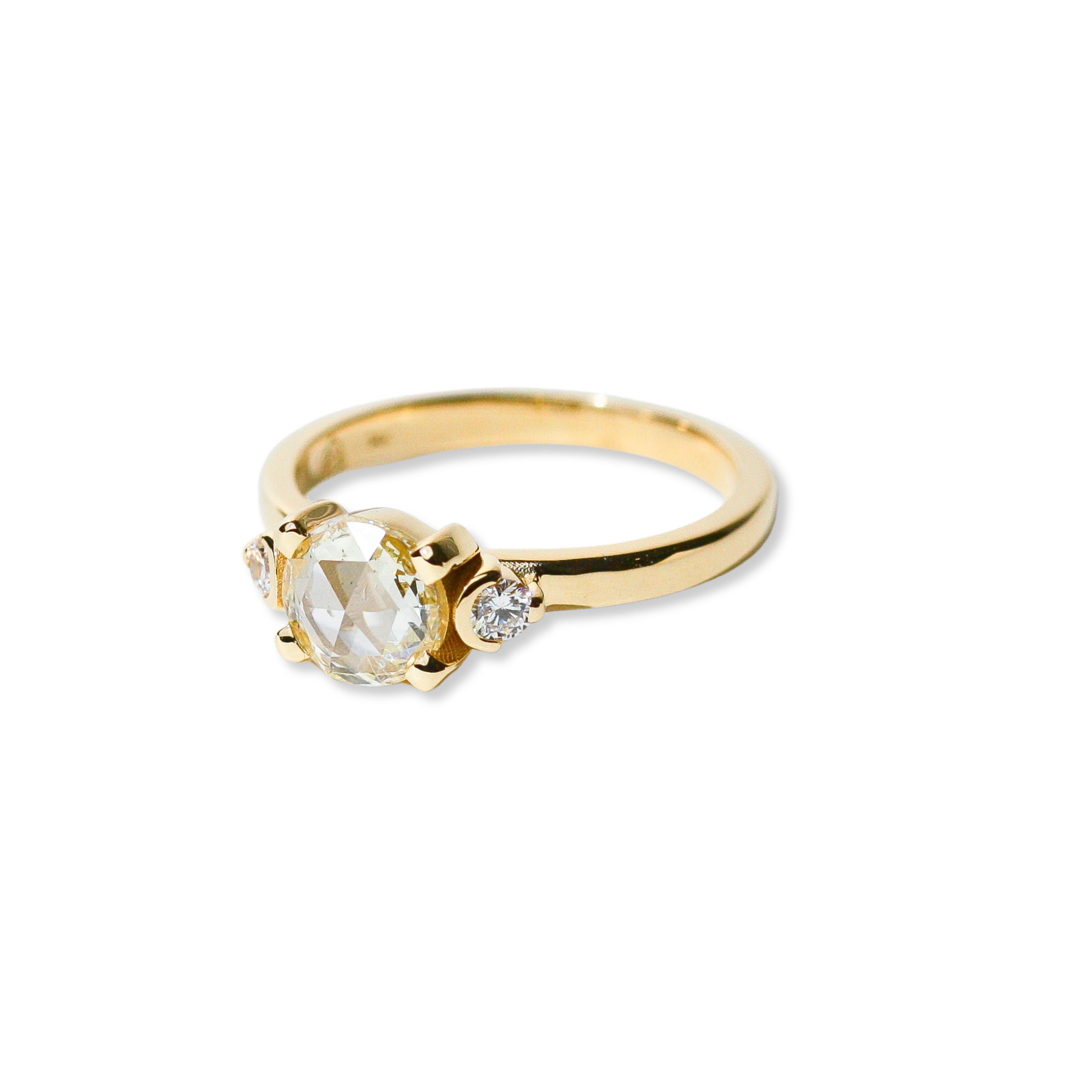 Cata Three Stone Rosecut Diamond Ring