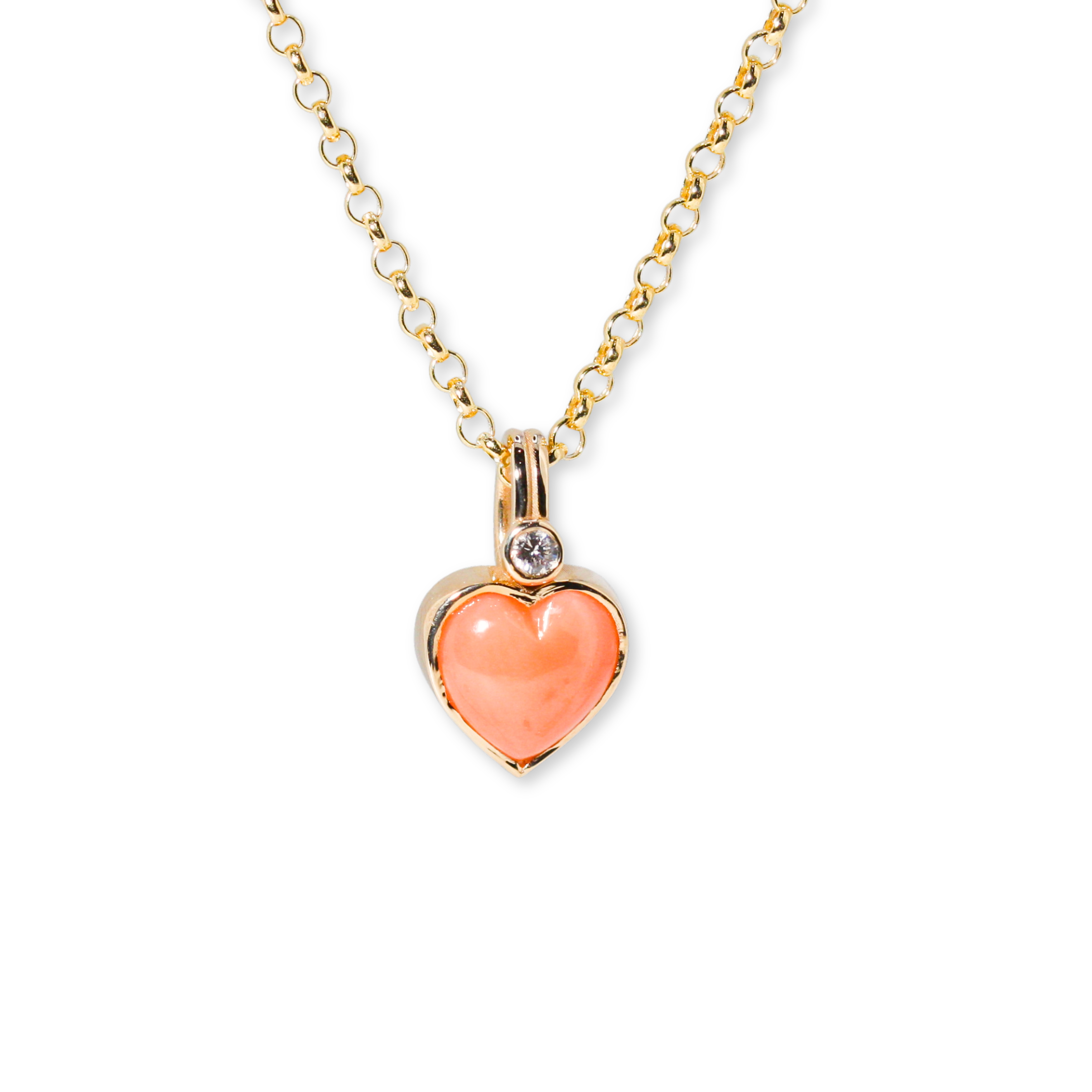 Corazon Sagrado Coral Necklace