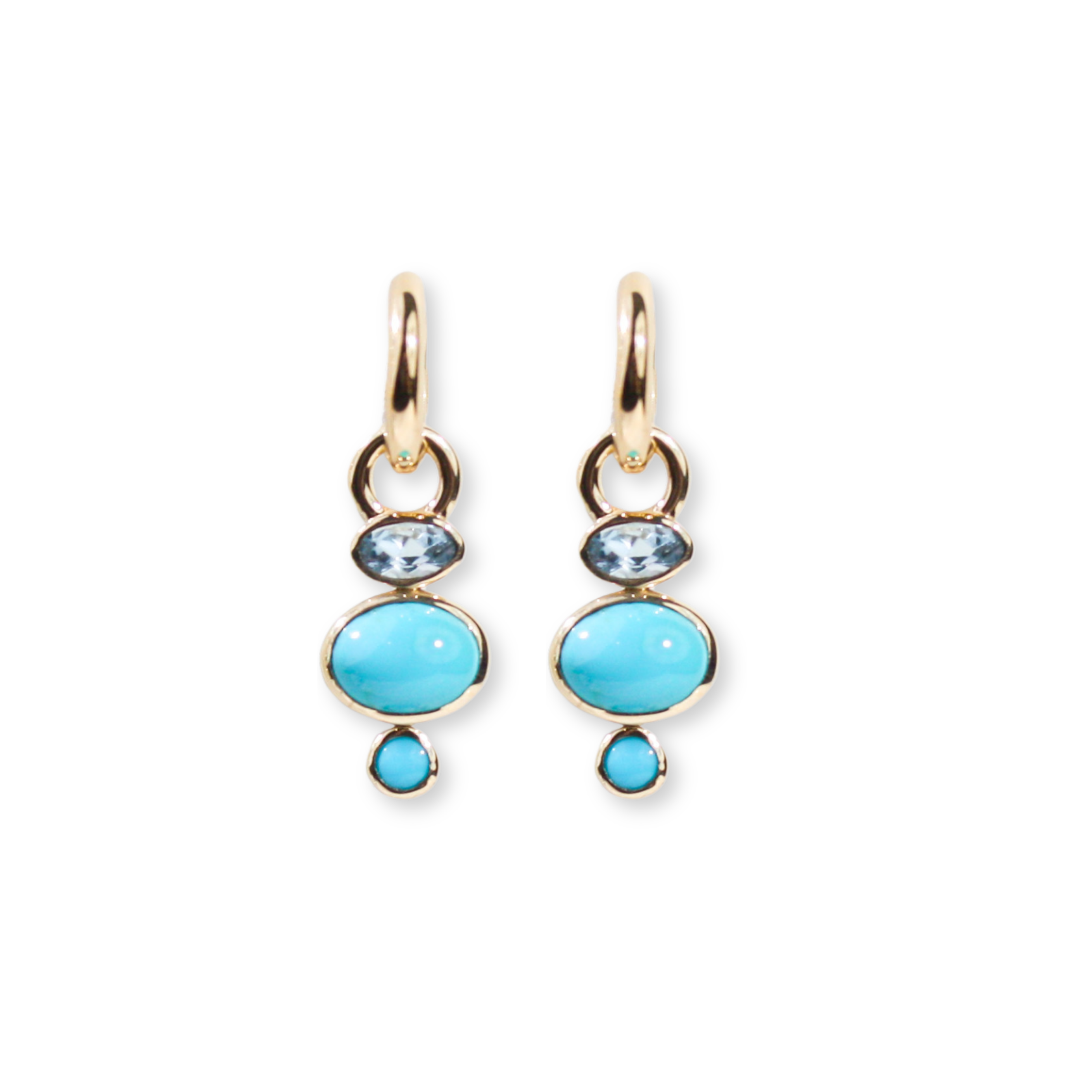 Cairn Stack Charms (Turquoise and Aquamarine)