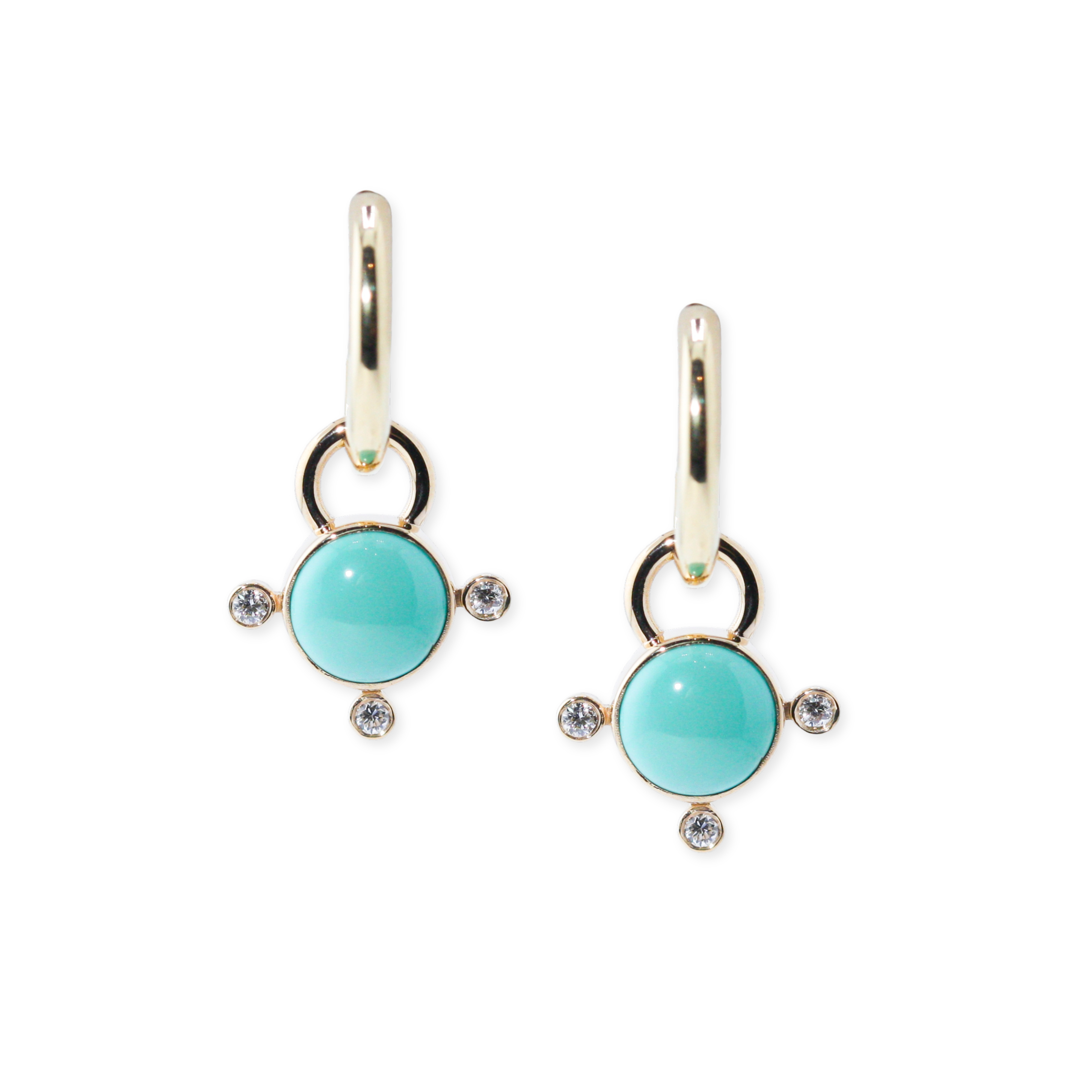 Direction Charms (Turquoise & Diamond)