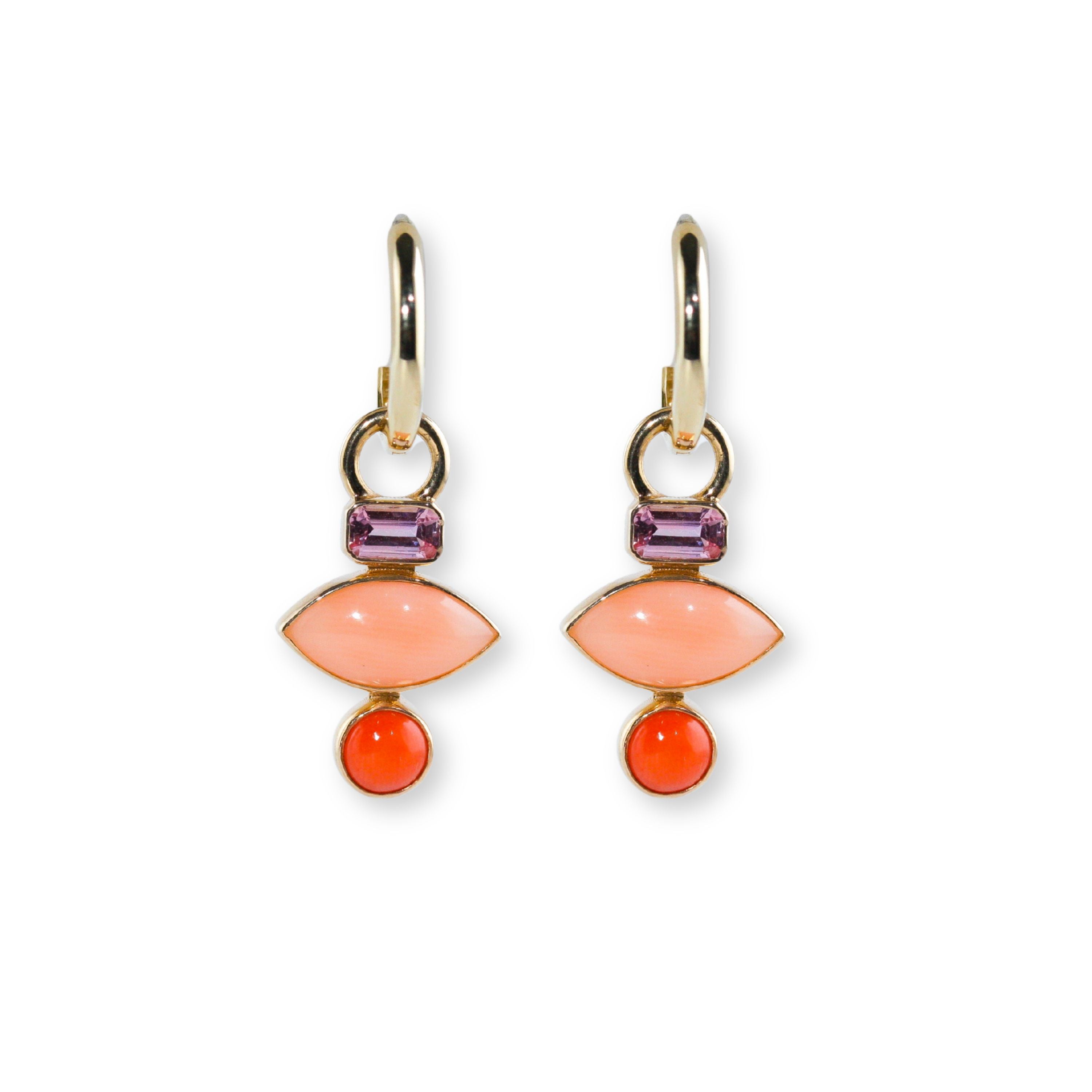 Dunes Charms (Coral and Pink Sapphire)