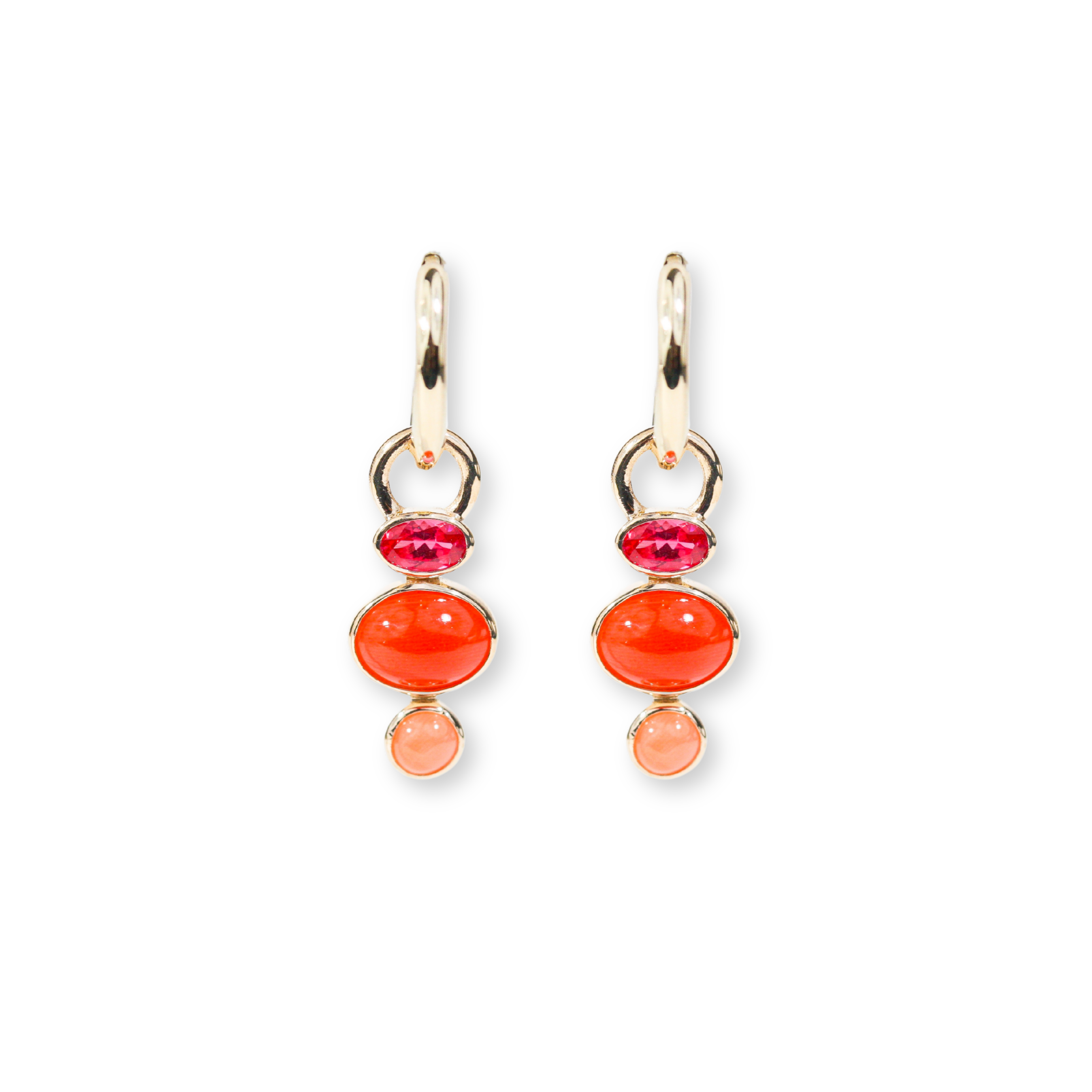 Cairn Stack Charms (Coral and Spinel)