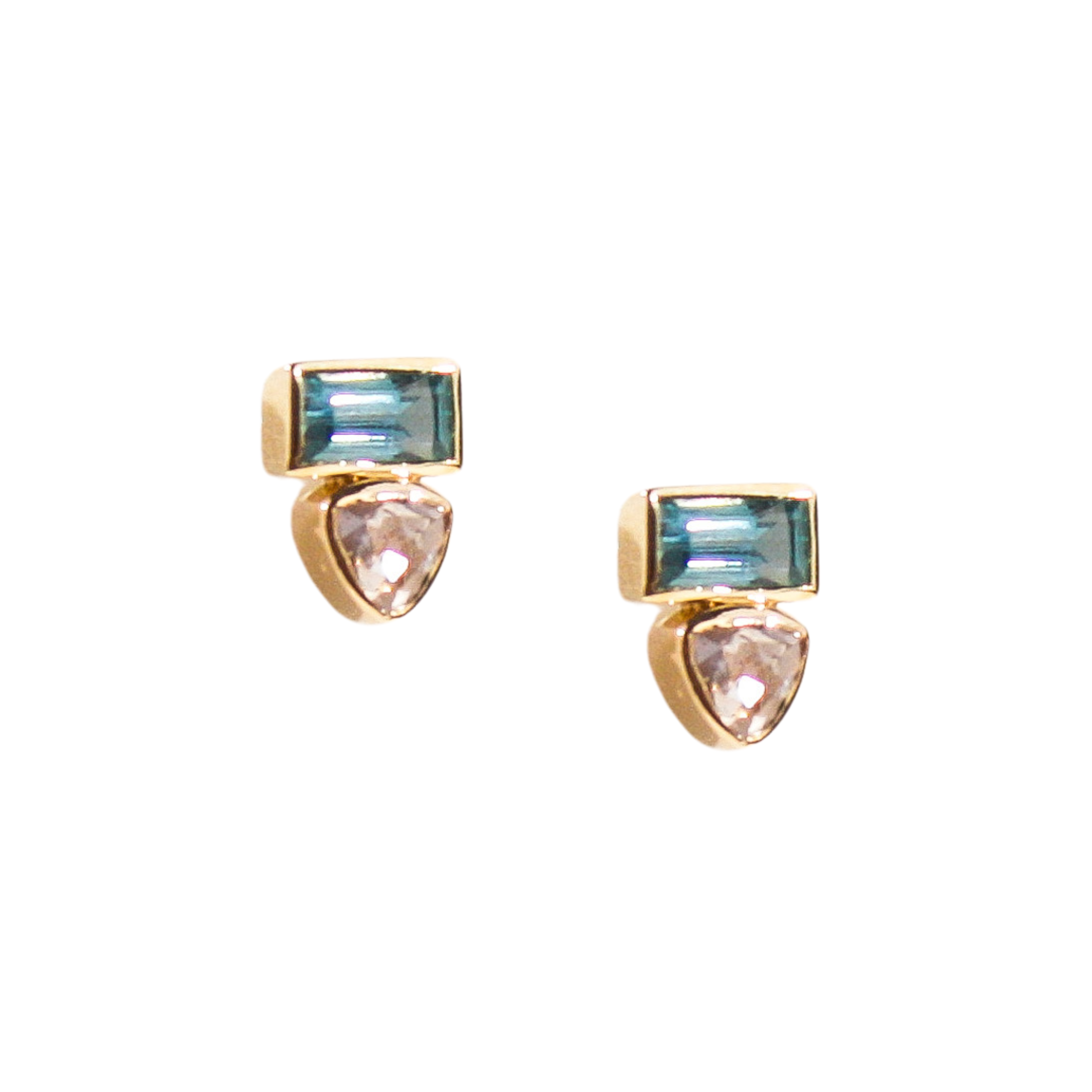 Bluestone Diamond and Sapphire Studs