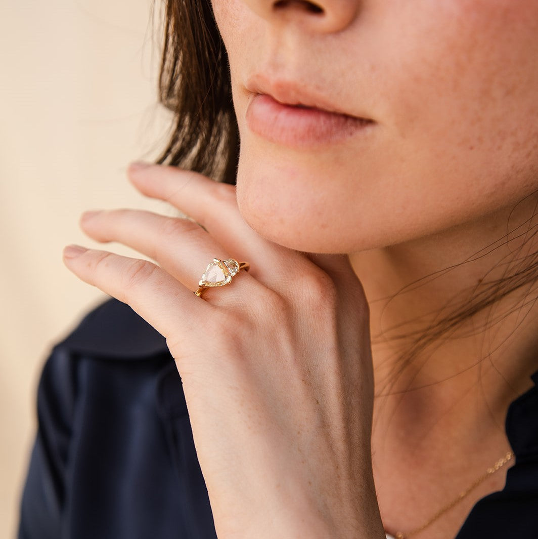 Abiquiú Two Stone Diamond Ring